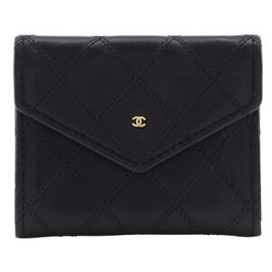 CHANEL Black Logo Wallet